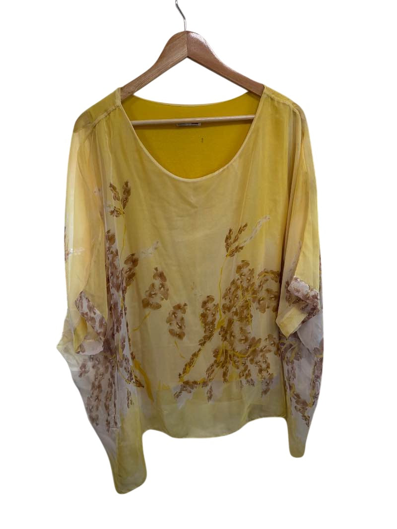 Floral Print Blouse Short Sleeves