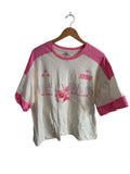 Messy Bun Just Chillin Graphic Raglan Tee Short Sleeves