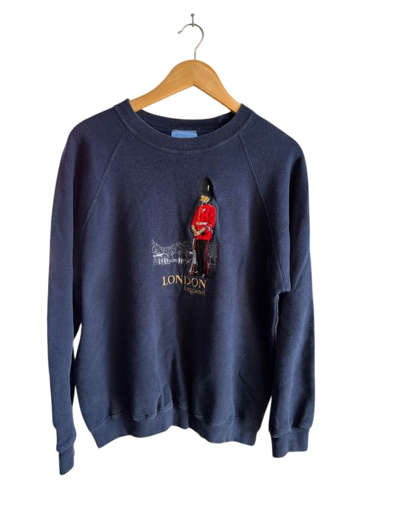 London Embroidered Sweatshirt Vintage