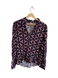 Suncoo Geometric Print Blouse Long Sleeves