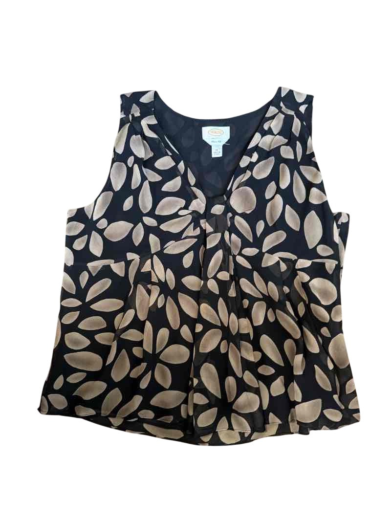 Talbots Sleeveless Print Blouse Vintage