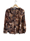 Bucket List Crinkled Blouse Long Sleeves