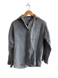 White Birch Pleated Button-Up Long Sleeves