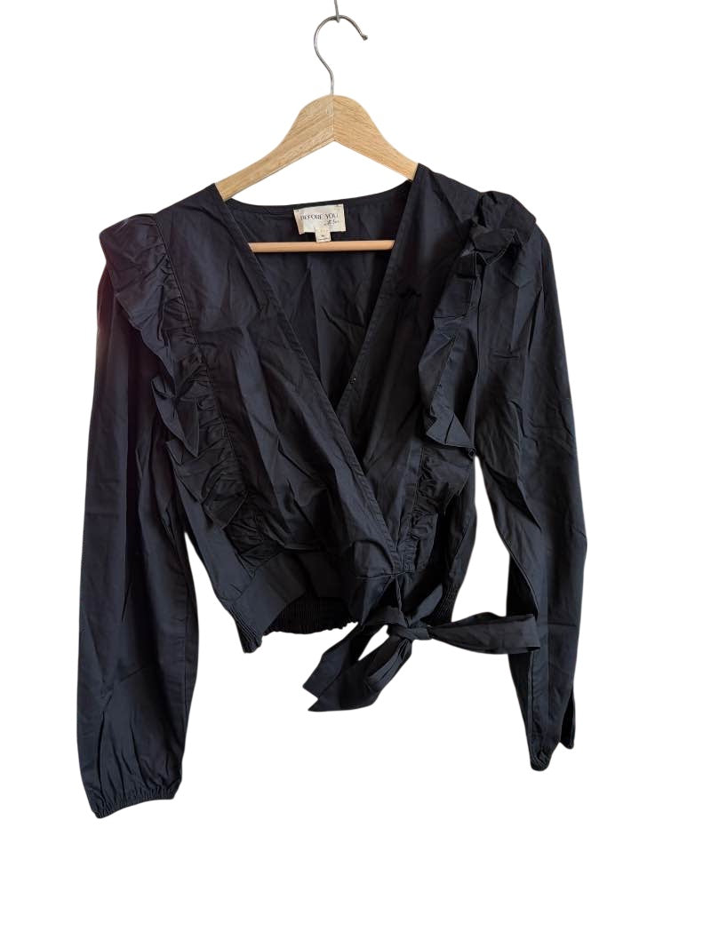 Before you with Love Ruffled Wrap Long Sleeves